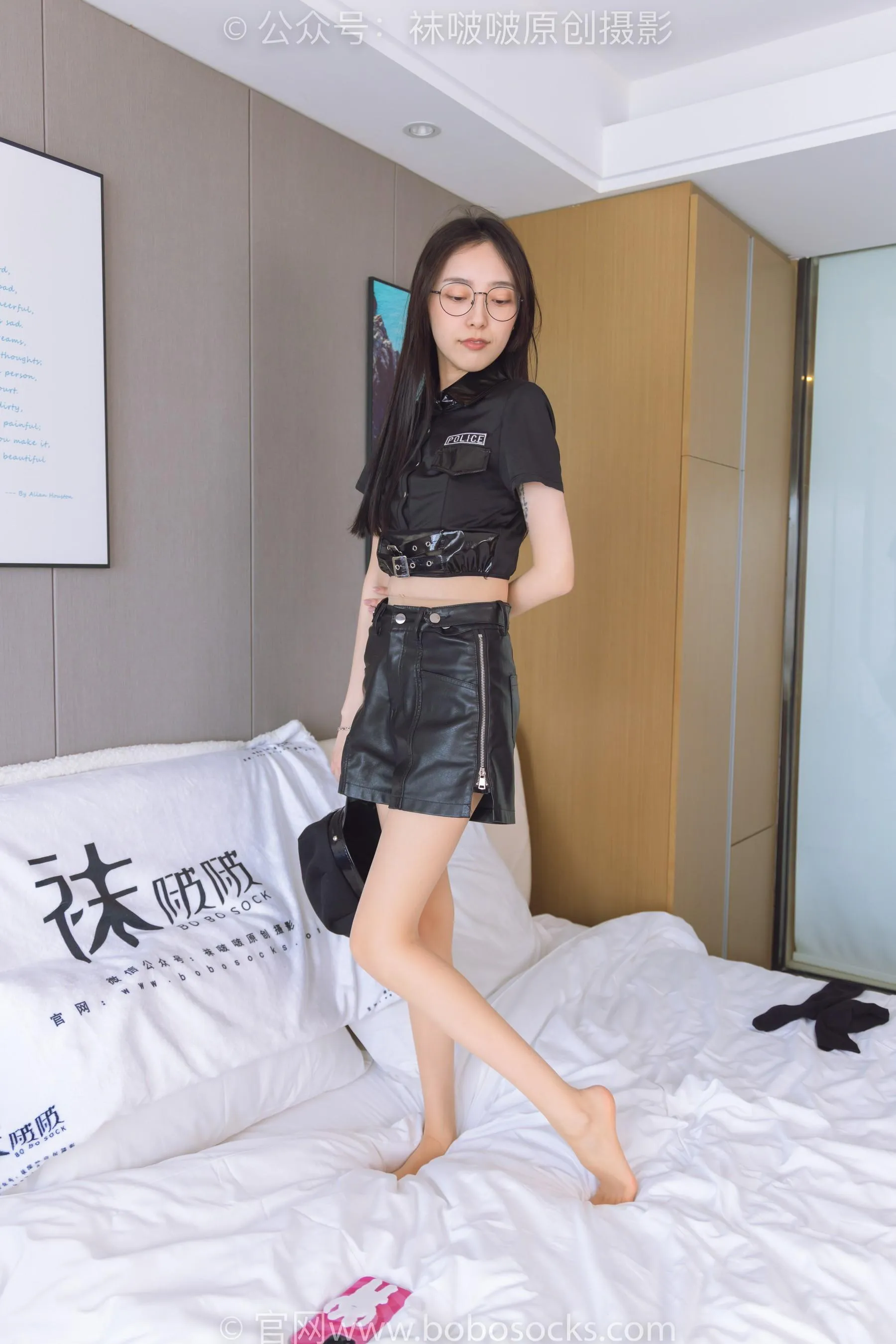 [BoBoSocks袜啵啵]NO.198 稚予-皮鞋、黑色小腿袜、高跟鞋、肉丝[23] [52P]插图7